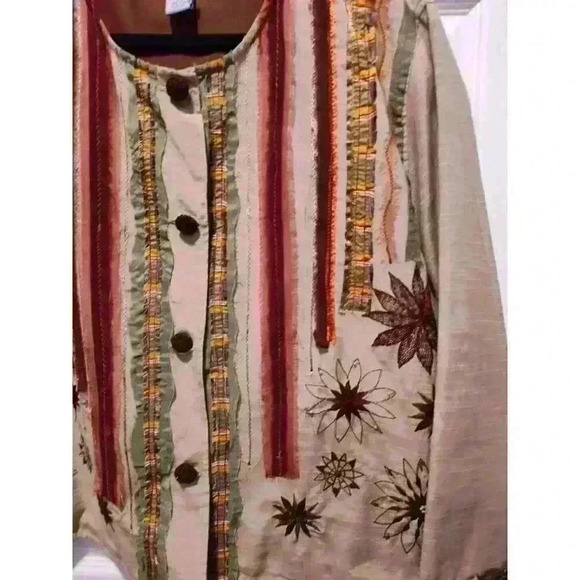 Half Moon Bay Button Up Jacket Embroidered Patterns Size‎ XL - Picture 4 of 7
